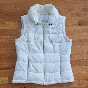 Calvin Klein Women's Cream Quilted Vest